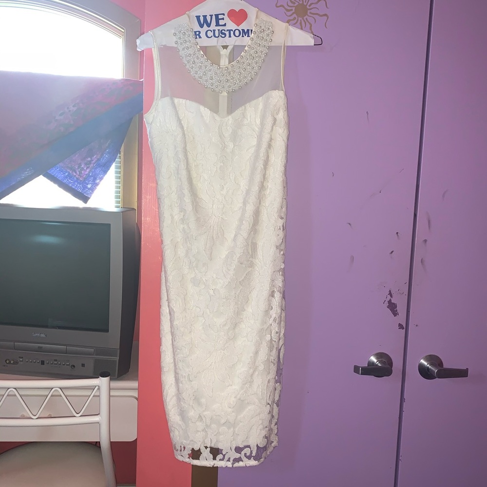 White dress with Pearls